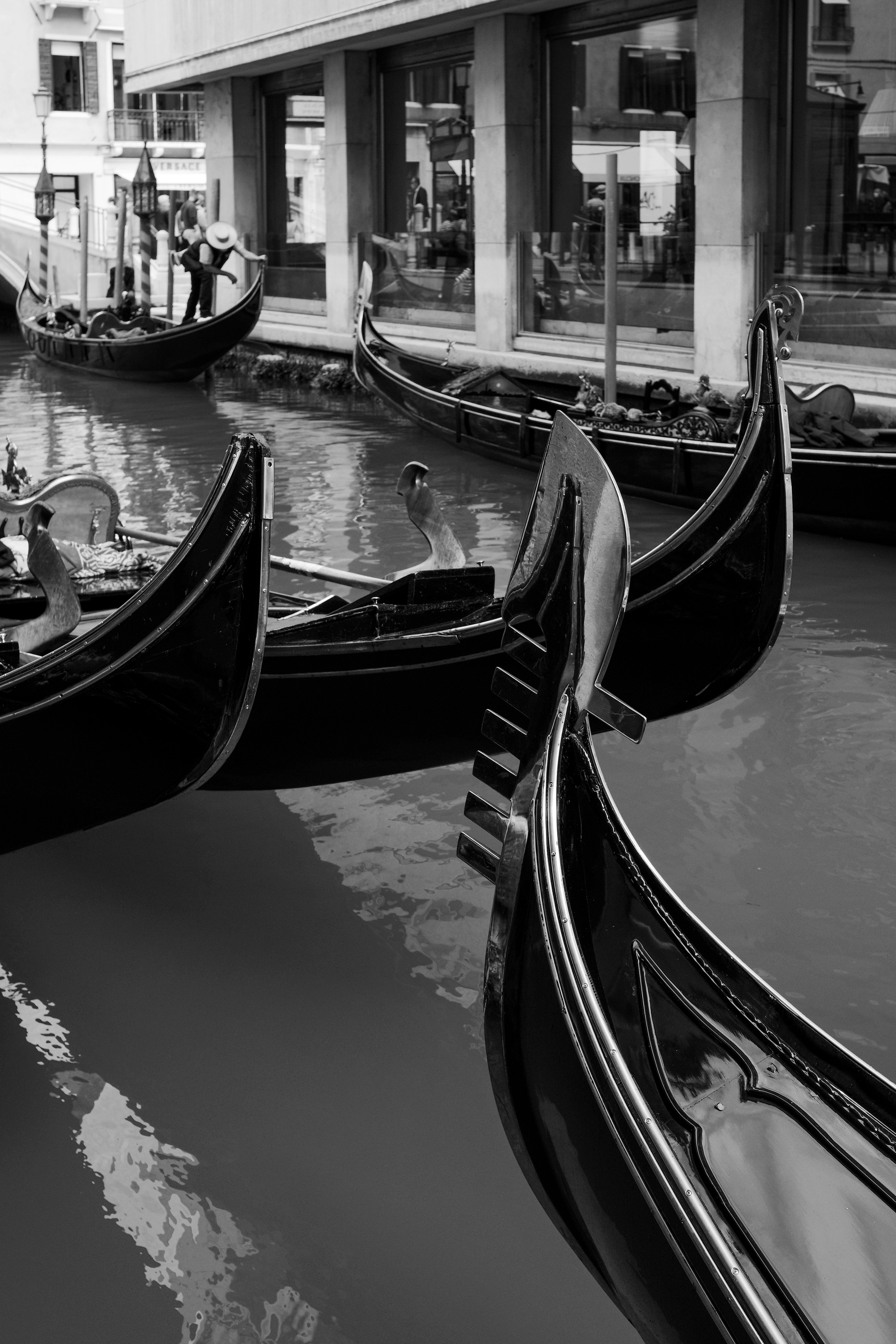 black and blue boat on water